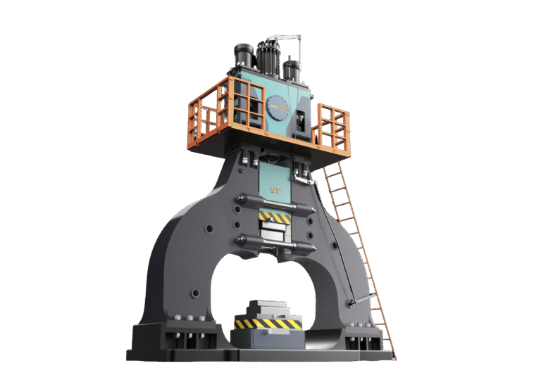 Fully hydraulic open die forging hammer model